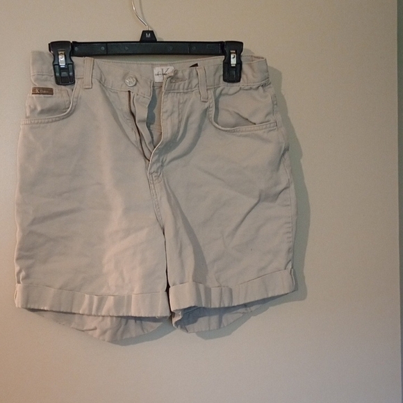 Calvin Klein Jeans Tan Bermudas Classic Y2K Style - Picture 1 of 6